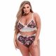 Baci Plus Size - bloemen, kanten bh-set met hoge taille