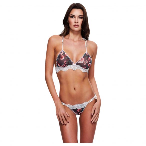 Baci - ensemble soutien-gorge fleuri en dentelle - M/L