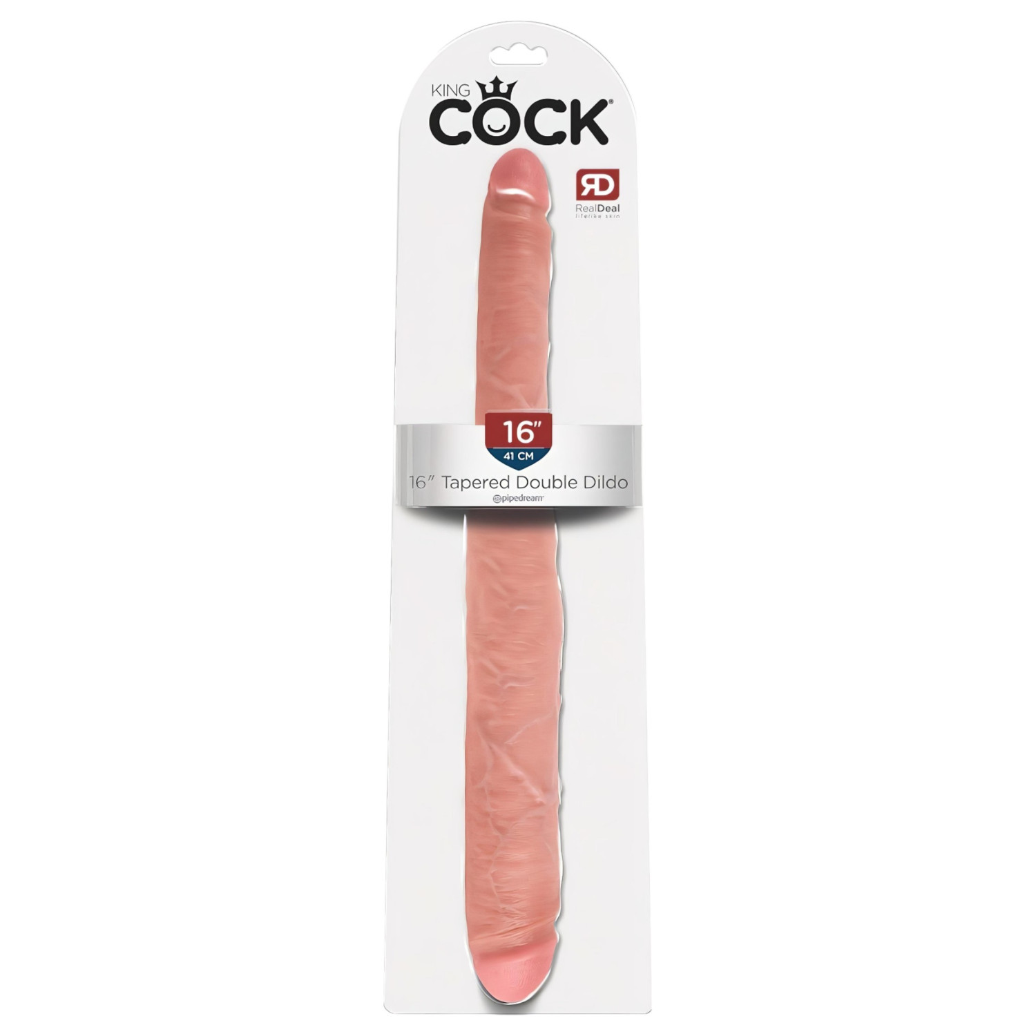 Pipedream King Cock 16 Tapered Double Dildo - realistické oboustranné dildo (41cm) - tělová barva&quot;