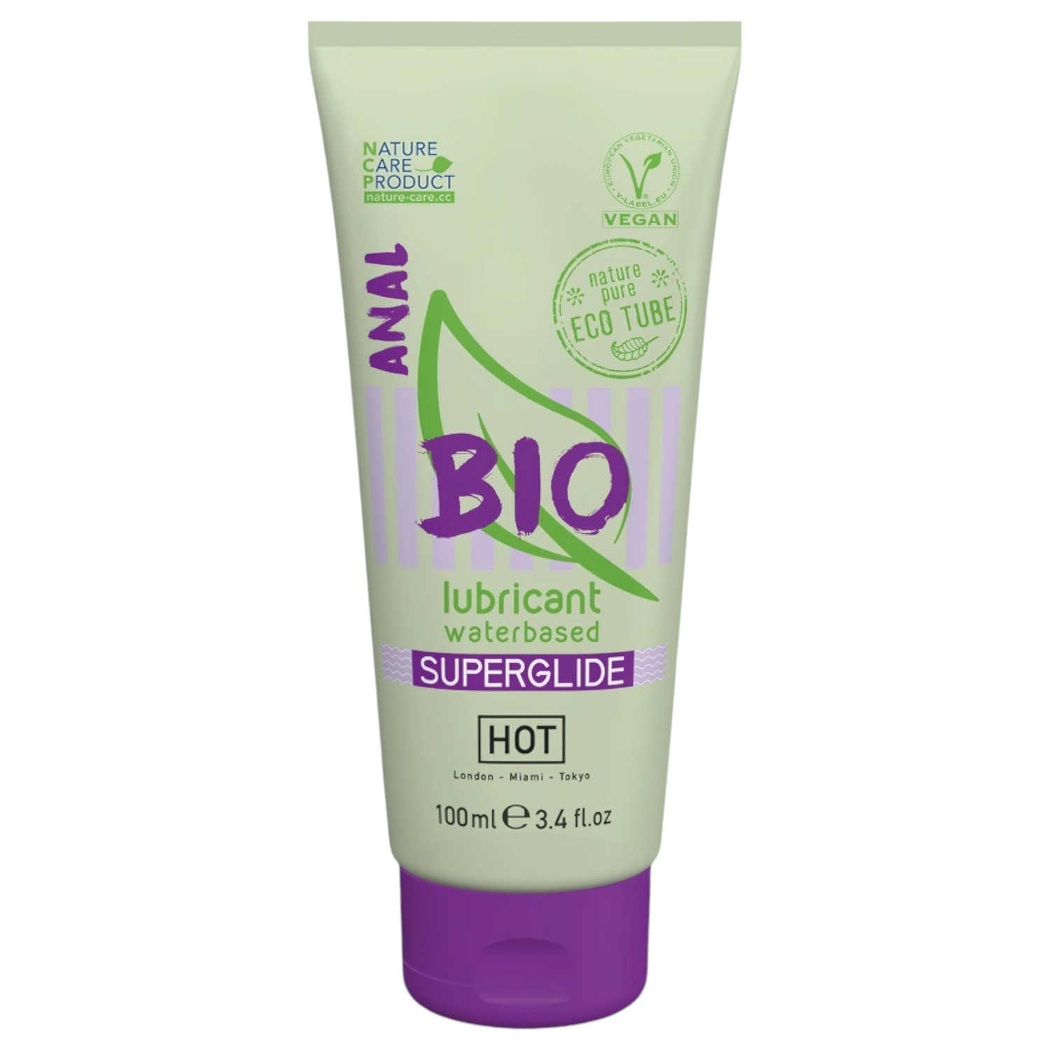 HOT BIO Superglide Anal - veganský anální lubrikant na vodní bázi (100 ml)