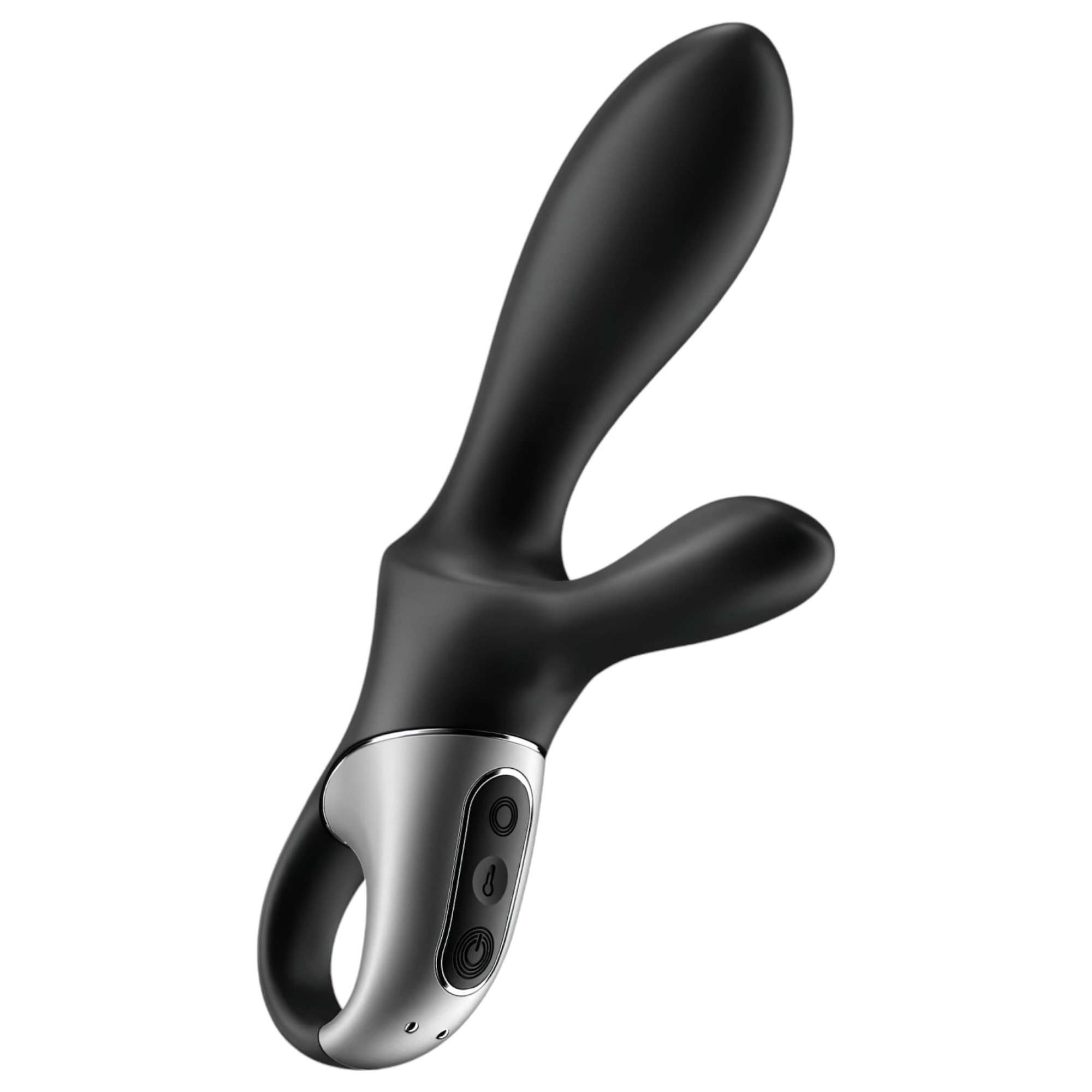 Satisfyer Heat Climax Plus - chytrý, zahřívací, pákový anální vibrátor (černý)