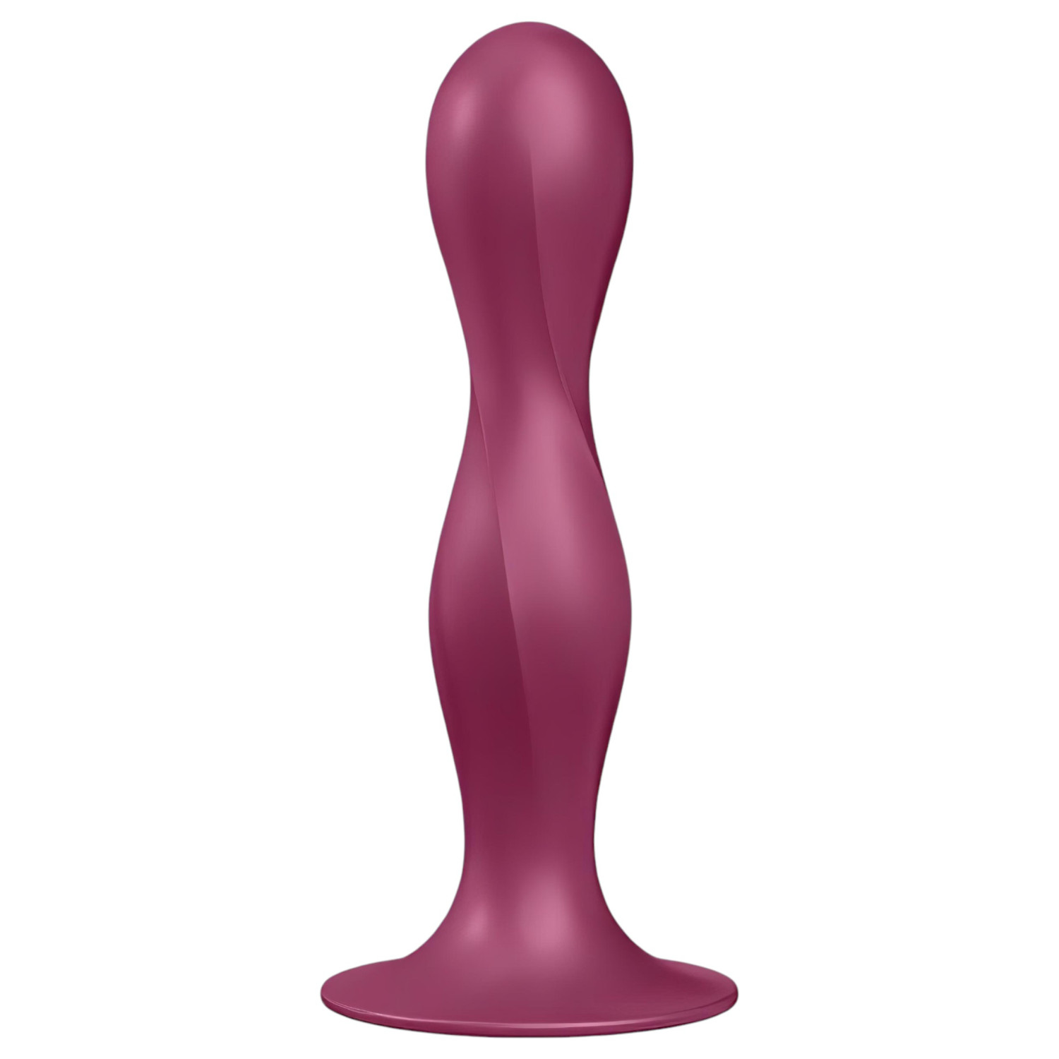 Satisfyer Double Ball-R - přísavkový závažíčkový dildo (červený)