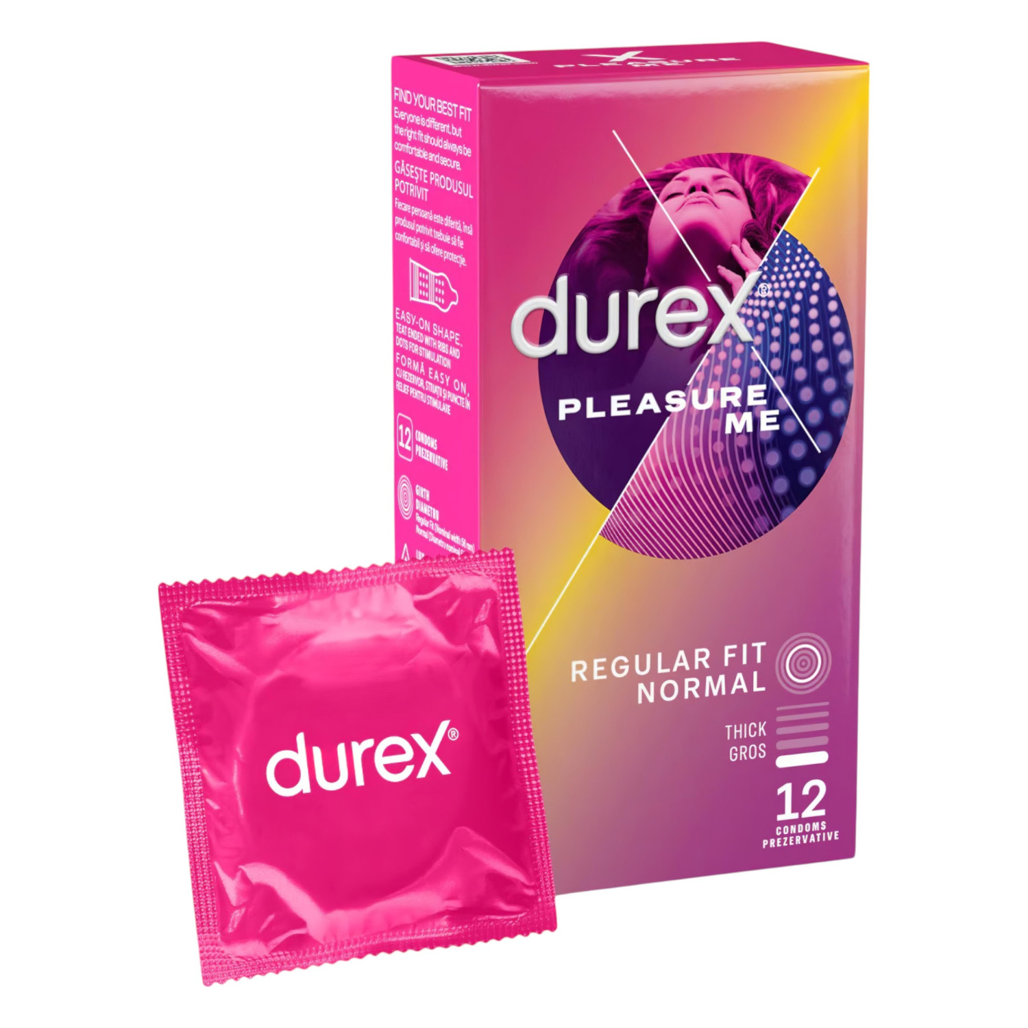 Durex Emoji PleasureMe - vroubkované-tečkované kondomy (12ks)