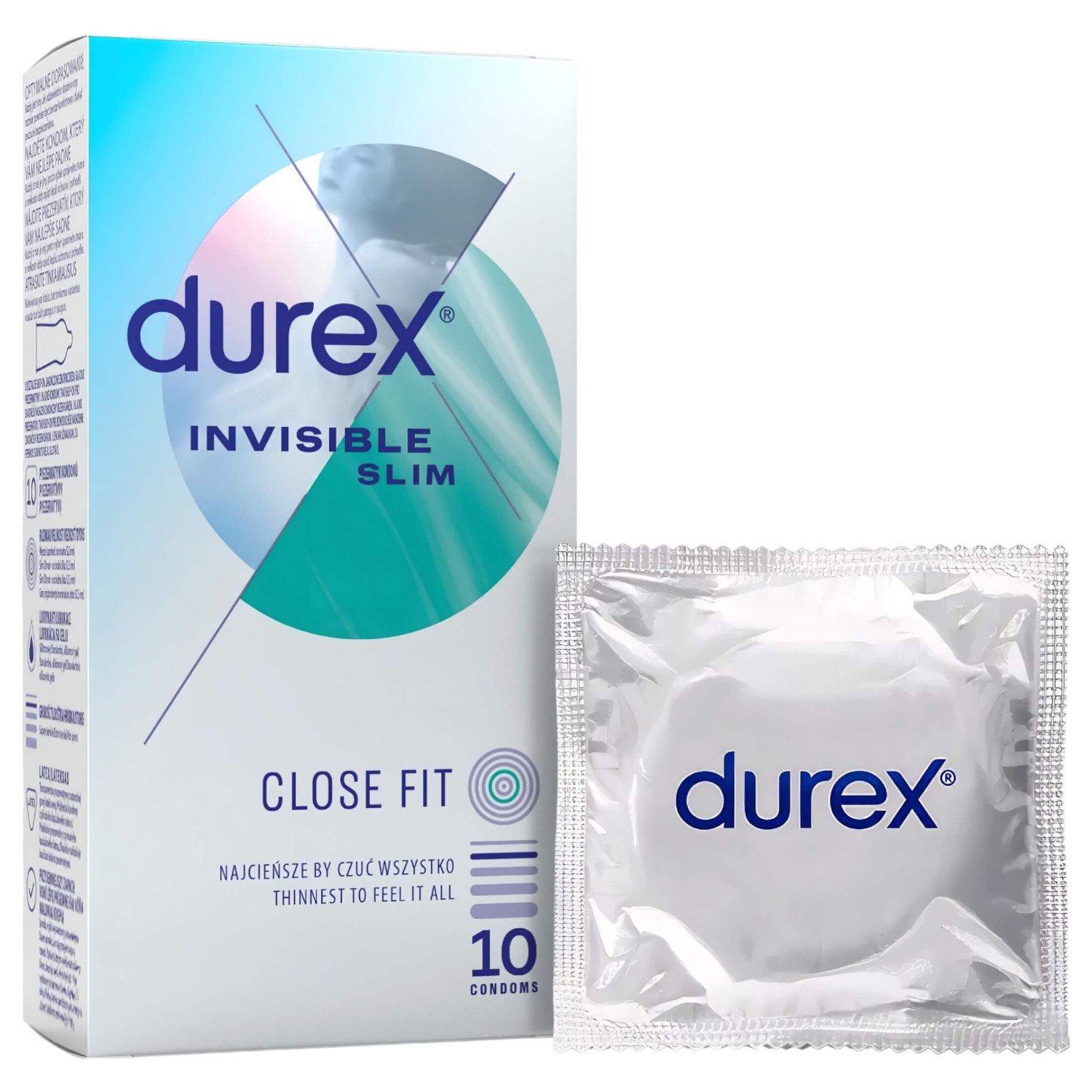 Durex Invisible Extra Thin - extra senzibilní kondomy (10ks)