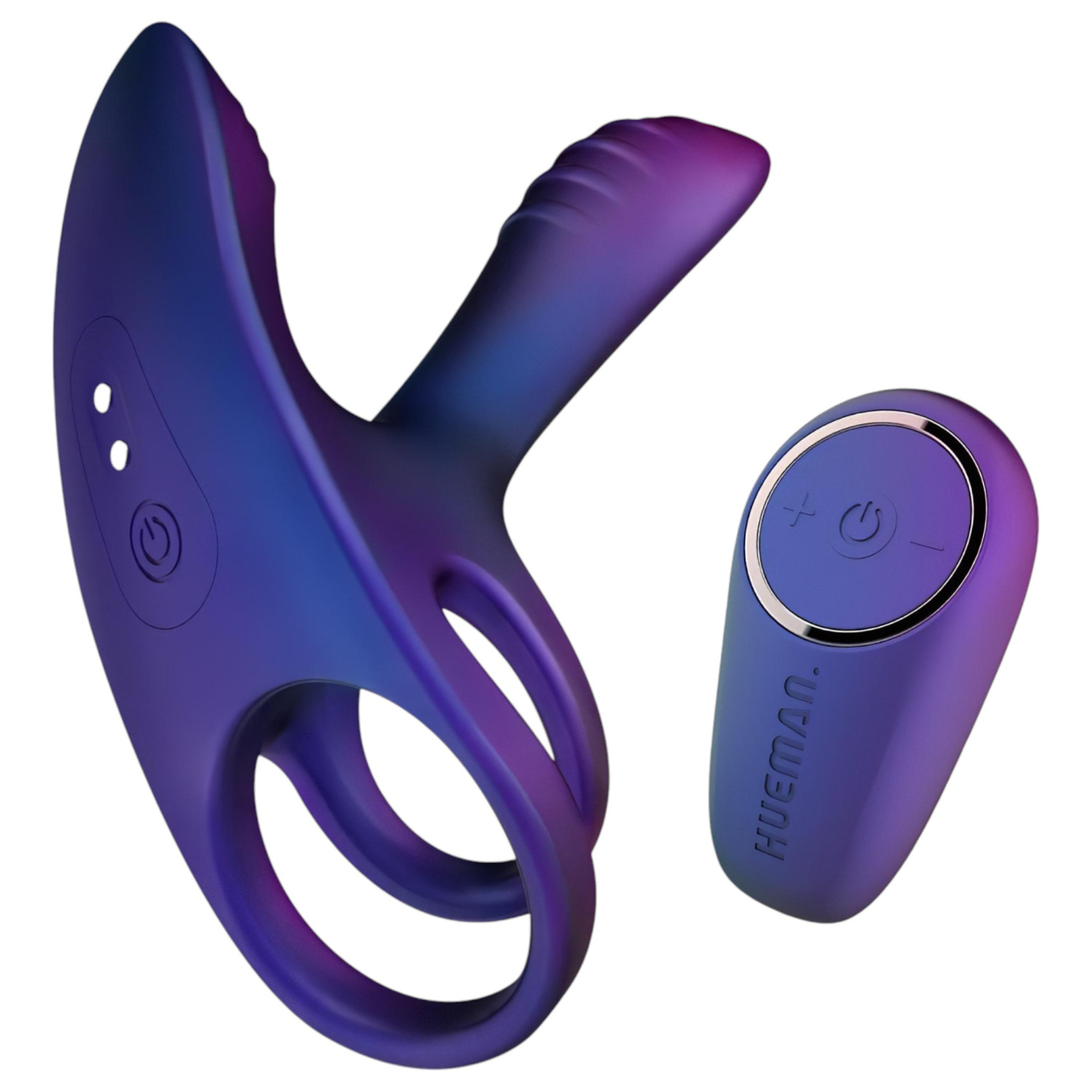 Hueman Infinity Ignite – vibračný krúžok na penis a semenníky (fialová)