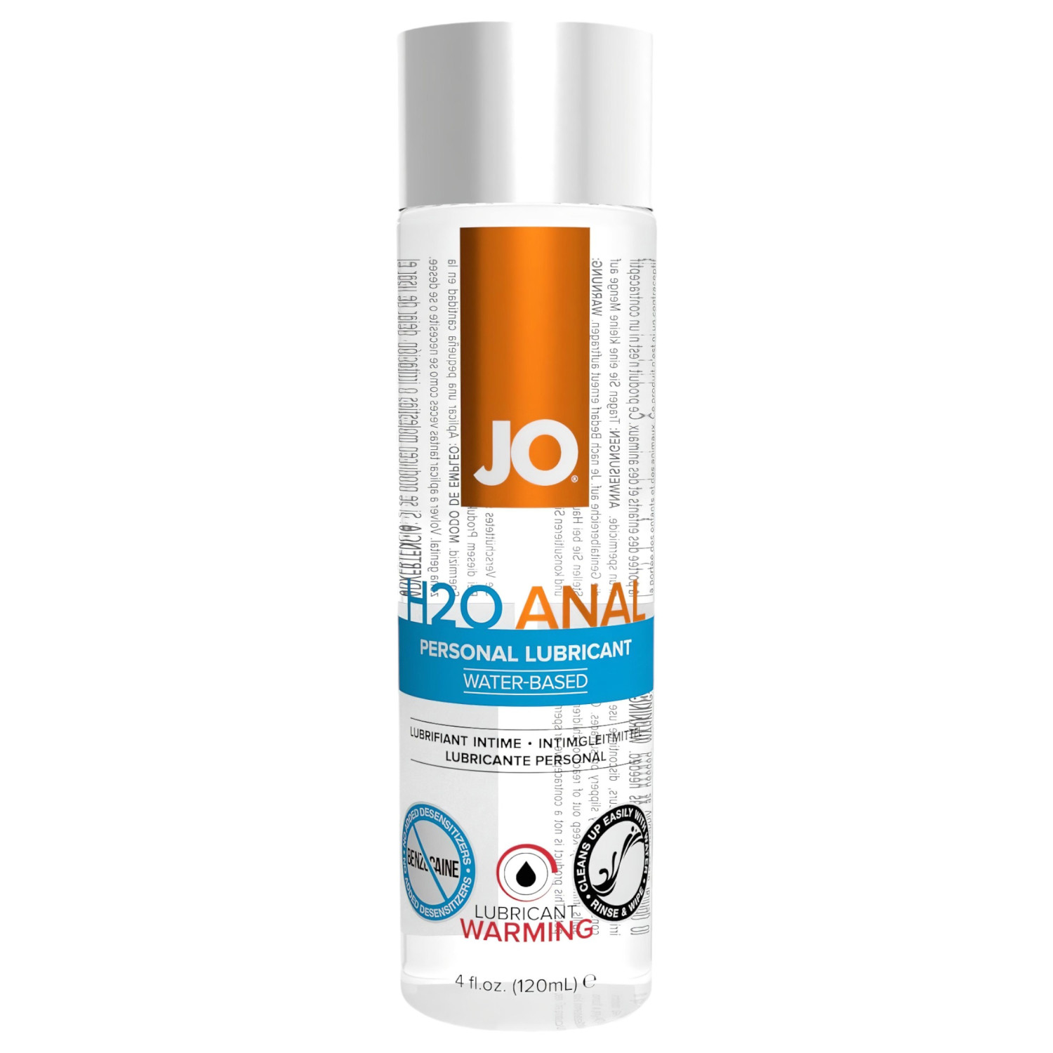 JO H2O Anal Warming - anální lubrikant s hřejivým účinkem (120ml)